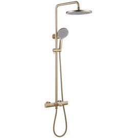 ДУШЕВАЯ СТОЙКА ABBER THERMOSTAT AF8516GL С ТЕРМОСТАТОМ И ИЗЛИВОМ, ЗОЛОТО МАТОВОЕ