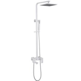 ДУШЕВАЯ СТОЙКА ABBER DAHEIM AF8216WL С ИЗЛИВОМ, БЕЛАЯ МАТОВАЯ