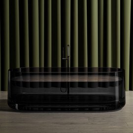 ПРОЗРАЧНАЯ ВАННА ABBER KRISTALL AT9708ONYX ЧЕРНАЯ