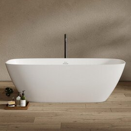 ВАННА ИЗ ИСКУССТВЕННОГО КАМНЯ ABBER STEIN AS9632 БЕЛАЯ МАТОВАЯ