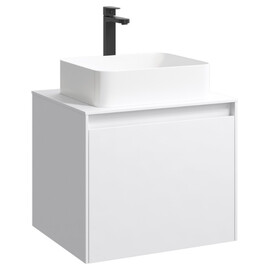 ПОДВЕСНАЯ ТУМБА AQWELLA 60 СМ С ДВУМЯ ЯЩИКАМИ, БЕЛЫЙ, С УМЫВАЛЬНИКОМ