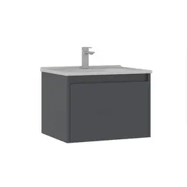 ТУМБА С РАКОВИНОЙ ORKA LIKYA 65 ПОДВЕСНАЯ, АНТРАЦИТ МАТОВЫЙ