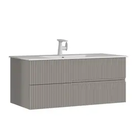 ТУМБА С РАКОВИНОЙ ORKA MOONLIGHT 120 ПОДВЕСНАЯ, БЕЖЕВЫЙ МАТОВЫЙ