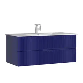 ТУМБА С РАКОВИНОЙ ORKA MOONLIGHT 120 ПОДВЕСНАЯ, СИНИЙ МАТОВЫЙ