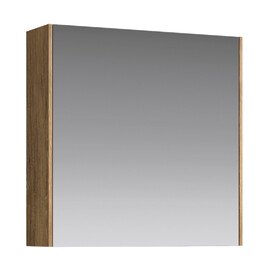 ЗЕРКАЛЬНЫЙ ШКАФ AQWELLA 60 СМ С ОДНОЙ ДВЕРЬЮ НА ПЕТЛЯХ С ДОВОДЧИКОМ, ДУБ БАЛТИЙСКИЙ
