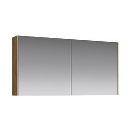 ЗЕРКАЛЬНЫЙ ШКАФ AQWELLA 120 СМ С ДВУМЯ ДВЕРЬМИ НА ПЕТЛЯХ С ДОВОДЧИКОМ, ДУБ БАЛТИЙСКИЙ