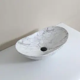 РАКОВИНА CERAMALUX 1575 БЕЛЫЙ МРАМОР