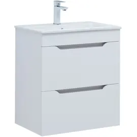 ТУМБА ПОД РАКОВИНУ AQUANET ПРАКТИКА 60 БЕЛЫЙ ГЛЯНЕЦ