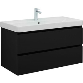 ТУМБА ПОД РАКОВИНУ AQUANET ВЕГА 2.0 100 ЧЕРНЫЙ