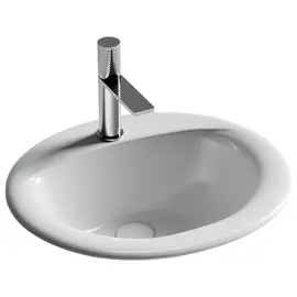 РАКОВИНА ВСТРАИВАЕМАЯ СВЕРХУ CERAMICANOVA SUN ОВАЛЬНАЯ 515X455X200 ММ, БЕЛЫЙ