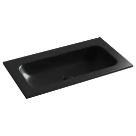 РАКОВИНА НАКЛАДНАЯ МЕБЕЛЬНАЯ CERAMICANOVA GRACE ПРЯМОУГОЛЬНАЯ БЕЗ ОТВЕРСТИЯ ПОД СМЕСИТЕЛЬ 810X457X137 ММ, ЧЕРНЫЙ МАТОВЫЙ