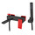 СМЕСИТЕЛЬ ДЛЯ ВАННЫ С ДУШЕМ BOHEME Q BLACKRED