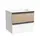ТУМБА ПОДВЕСНАЯ SANCOS DELTA 590Х445Х500, C ДВУМЯ ЯЩИКАМИ ОСНАЩЕННЫМИ ДОВОДЧИКАМИ,  ДУБ СВЕТЛЫЙ/БЕЛЫЙ , АРТ. DL60W
