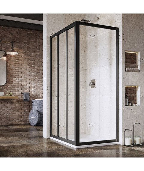 НЕПОДВИЖНАЯ СТЕНКА RAVAK SUPERNOVA APSS-90 198 ЧЕРНЫЙ+TRANSPARENT