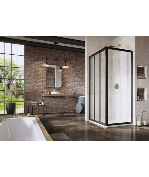 НЕПОДВИЖНАЯ СТЕНКА RAVAK SUPERNOVA APSS-90 198 ЧЕРНЫЙ+TRANSPARENT