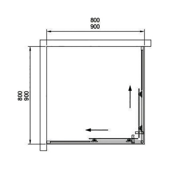 ДУШЕВОЙ УГОЛОК BLACK & WHITE STELLAR WIND S102 80X80X195