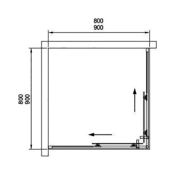 ДУШЕВОЙ УГОЛОК BLACK & WHITE STELLAR WIND S102 80X80X195