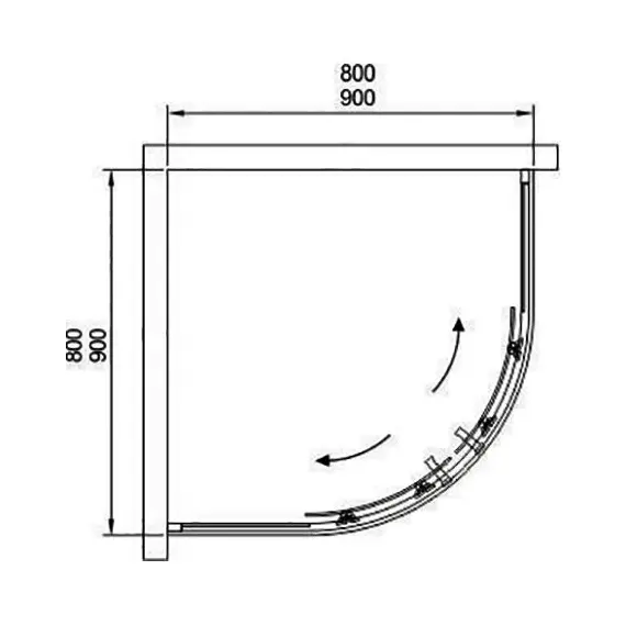 ДУШЕВОЙ УГОЛОК BLACK & WHITE STELLAR WIND S101 80X80X195