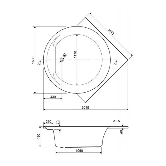 АКРИЛОВАЯ ВАННА CEZARES FI CORNER