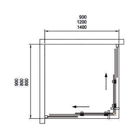 ДУШЕВОЙ УГОЛОК BLACK & WHITE STELLAR WIND S202 90X90X195