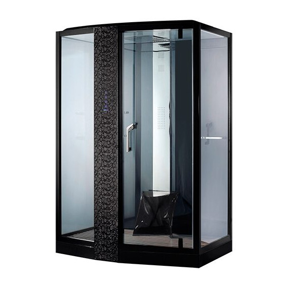 ДУШЕВАЯ КАБИНА С ФУНКЦИЕЙ "РИМСКИЕ ТЕРМЫ" ORANS SR-89102 RS/LS ЧЕРНАЯ
