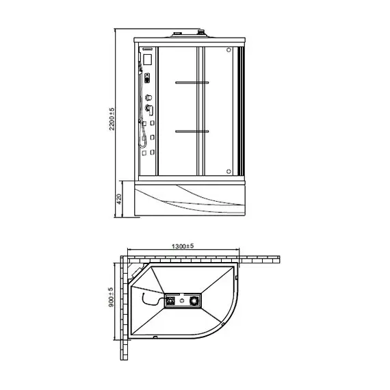 ДУШЕВАЯ КАБИНА ORANS BASIC + SR-86155 L/R