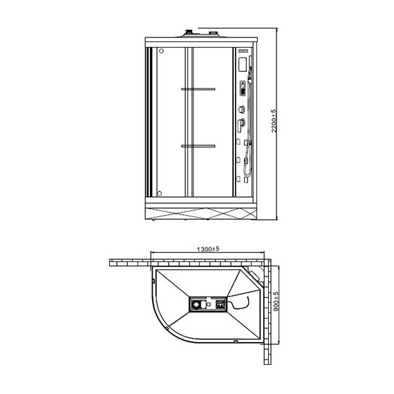 ДУШЕВАЯ КАБИНА ORANS BASIC + SR-86155 AL/AR ДУШЕВАЯ КАБИНА ORANS BASIC + SR-86155 AL/AR