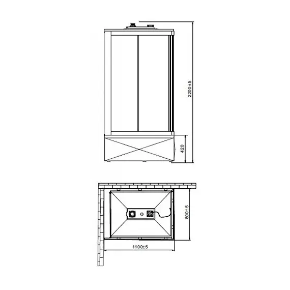 ДУШЕВАЯ КАБИНА ORANS BASIC + SR-86152 L/R