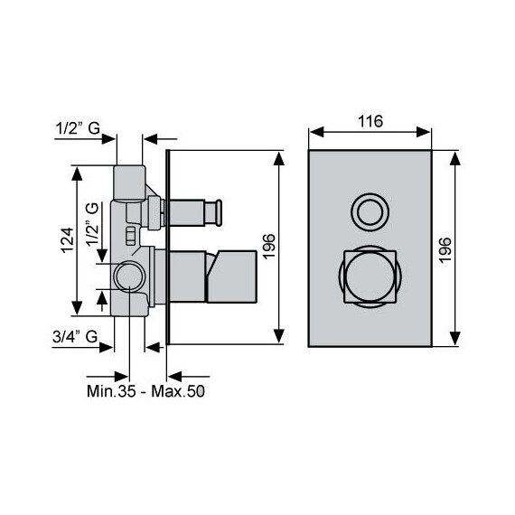 СМЕСИТЕЛЬ ДЛЯ ДУША С ДЕВИАТОРОМ EMMEVI SIRIS CR47019