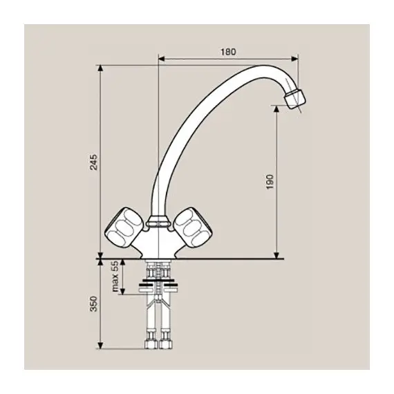 СМЕСИТЕЛЬ ДЛЯ КУХНИ EMMEVI SOLE CR15217