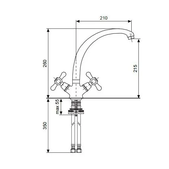 СМЕСИТЕЛЬ ДЛЯ КУХНИ EMMEVI DECO CLASSIC 12717