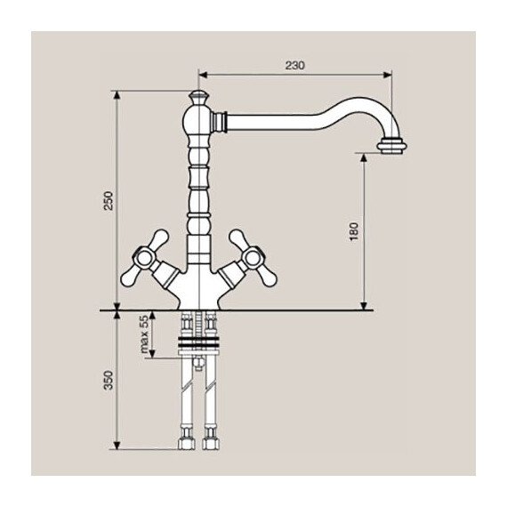 СМЕСИТЕЛЬ ДЛЯ КУХНИ EMMEVI DECO OLD 12617