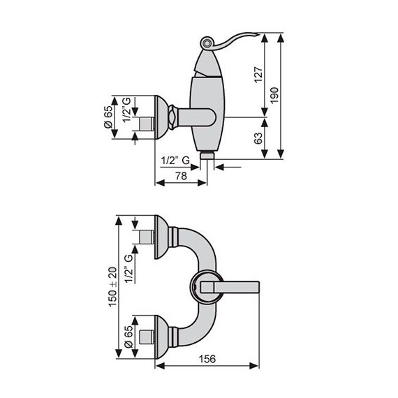 СМЕСИТЕЛЬ ДЛЯ ДУША EMMEVI ABEL 39002