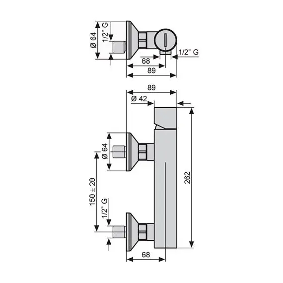 СМЕСИТЕЛЬ ДЛЯ ДУША EMMEVI ADE CR78002