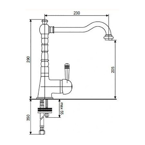 СМЕСИТЕЛЬ ДЛЯ КУХНИ EMMEVI LAGUNA 40516 СМЕСИТЕЛЬ ДЛЯ КУХНИ EMMEVI LAGUNA 40516