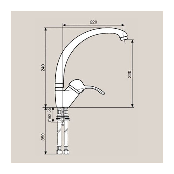 СМЕСИТЕЛЬ ДЛЯ КУХНИ EMMEVI MELODY CR11087 СМЕСИТЕЛЬ ДЛЯ КУХНИ EMMEVI MELODY CR11087