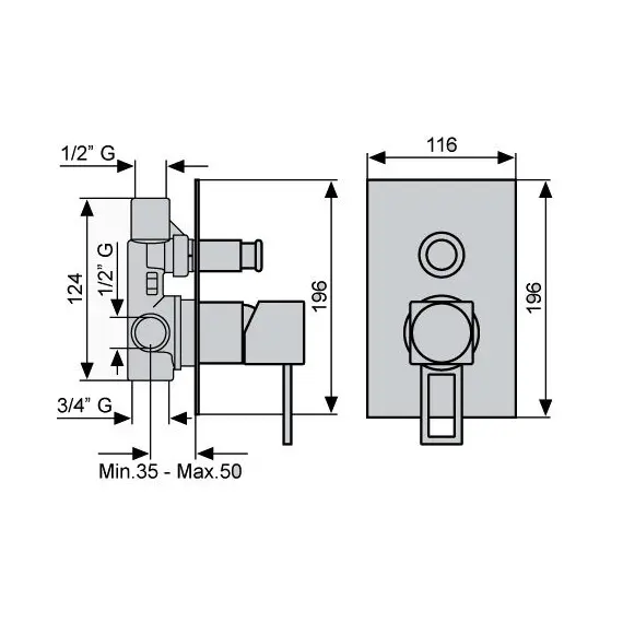 СМЕСИТЕЛЬ ДЛЯ ДУША С ДЕВИАТОРОМ EMMEVI GEA CR26019LA