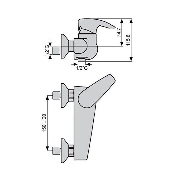 СМЕСИТЕЛЬ ДЛЯ ДУША EMMEVI KALI CR75002 СМЕСИТЕЛЬ ДЛЯ ДУША EMMEVI KALI CR75002