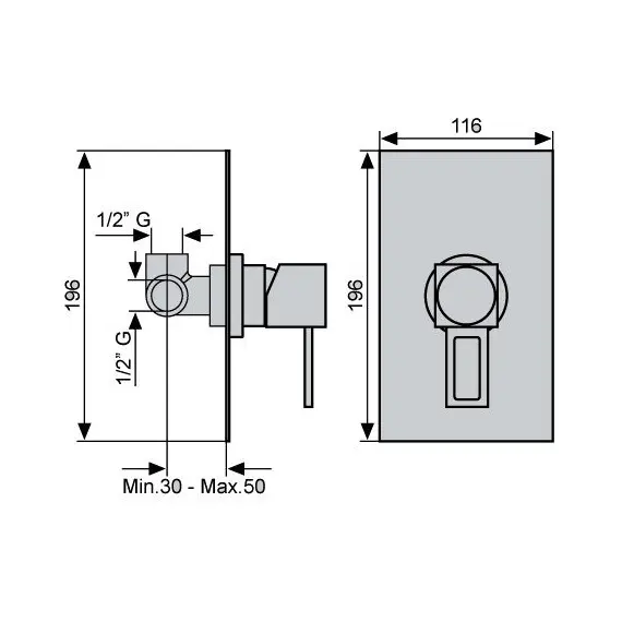 СМЕСИТЕЛЬ ДЛЯ ДУША EMMEVI GEA CR26009LA