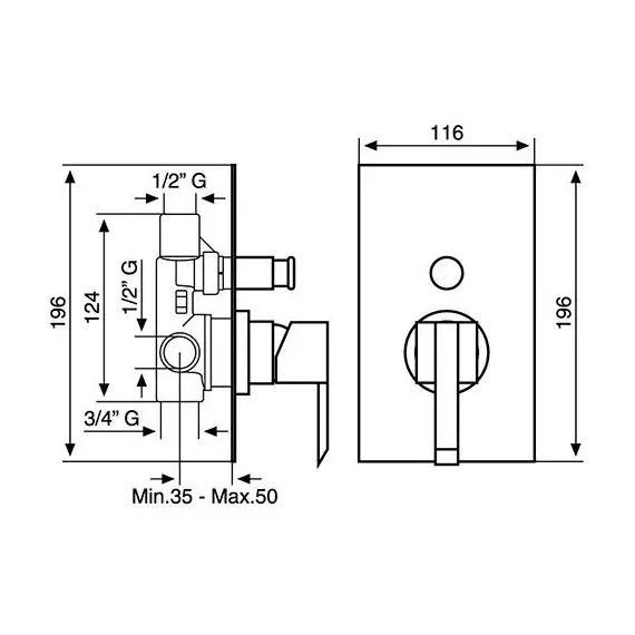 СМЕСИТЕЛЬ ДЛЯ ДУША EMMEVI SICILY CR38019