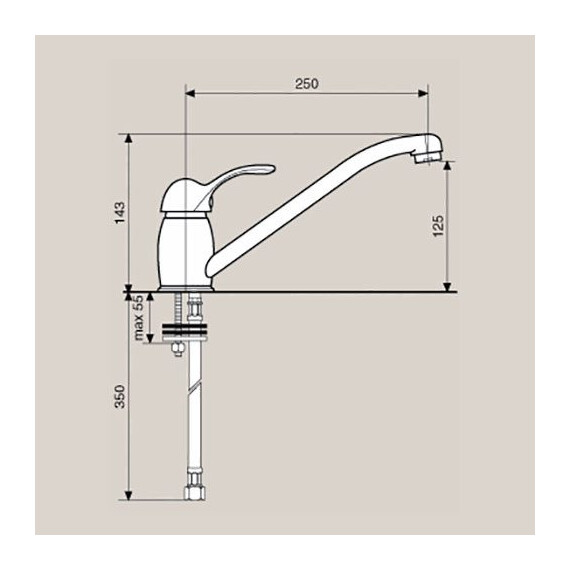 СМЕСИТЕЛЬ ДЛЯ КУХНИ EMMEVI MELODY CR11007 СМЕСИТЕЛЬ ДЛЯ КУХНИ EMMEVI MELODY CR11007