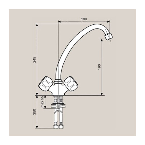 СМЕСИТЕЛЬ ДЛЯ КУХНИ EMMEVI SOLE CR15217