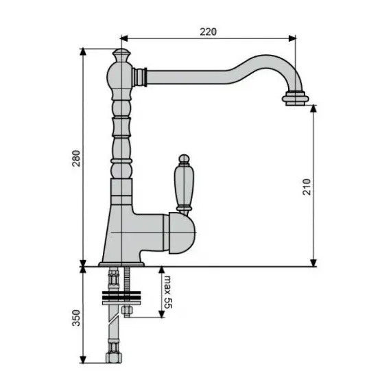 СМЕСИТЕЛЬ ДЛЯ КУХНИ EMMEVI LAGUNA 40517