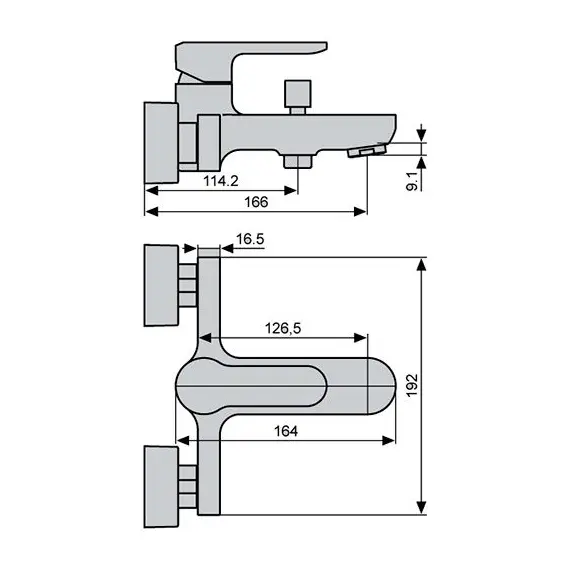 СМЕСИТЕЛЬ ДЛЯ ВАННЫ EMMEVI NEFER CR77001
