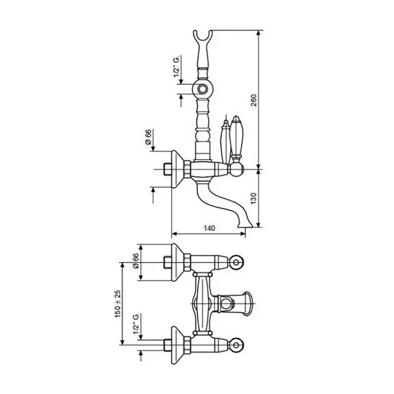 СМЕСИТЕЛЬ ДЛЯ ВАННЫ EMMEVI DECO CERAMIC 121611