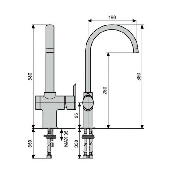 СМЕСИТЕЛЬ ДЛЯ КУХНИ EMMEVI ELLY 41007 СМЕСИТЕЛЬ ДЛЯ КУХНИ EMMEVI ELLY 41007