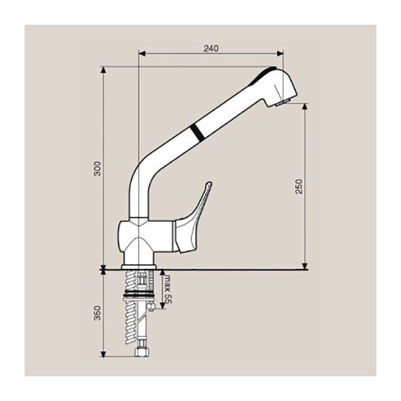 СМЕСИТЕЛЬ ДЛЯ КУХНИ EMMEVI ZEUS CR3066Z СМЕСИТЕЛЬ ДЛЯ КУХНИ EMMEVI ZEUS CR3066Z