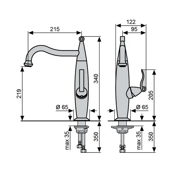 СМЕСИТЕЛЬ ДЛЯ КУХНИ EMMEVI ABEL 39007