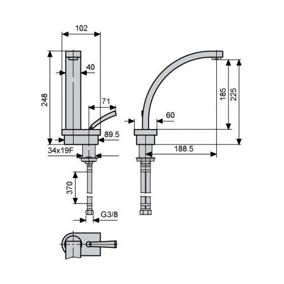 СМЕСИТЕЛЬ ДЛЯ КУХНИ EMMEVI ANTEF CR42007