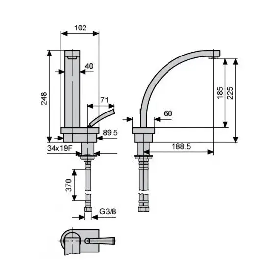 СМЕСИТЕЛЬ ДЛЯ КУХНИ EMMEVI ANTEF CR42007